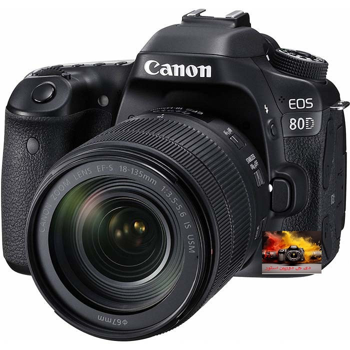 دوربین دیجیتال کانن مدل EOS 80D با لنز 135-18 میلی متر IS USM درحد اکبند
