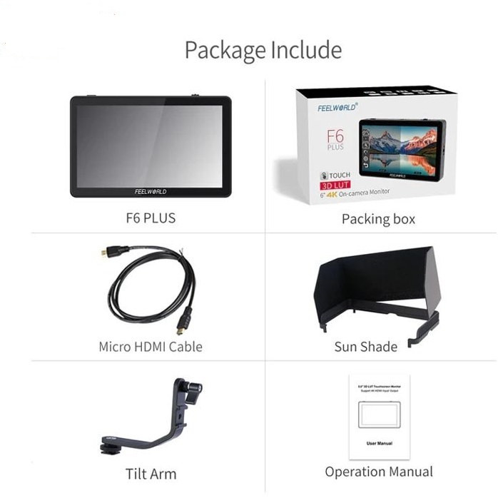 مانیتور روی دوربین 6 اینچی FeelWorld F6 PLUS